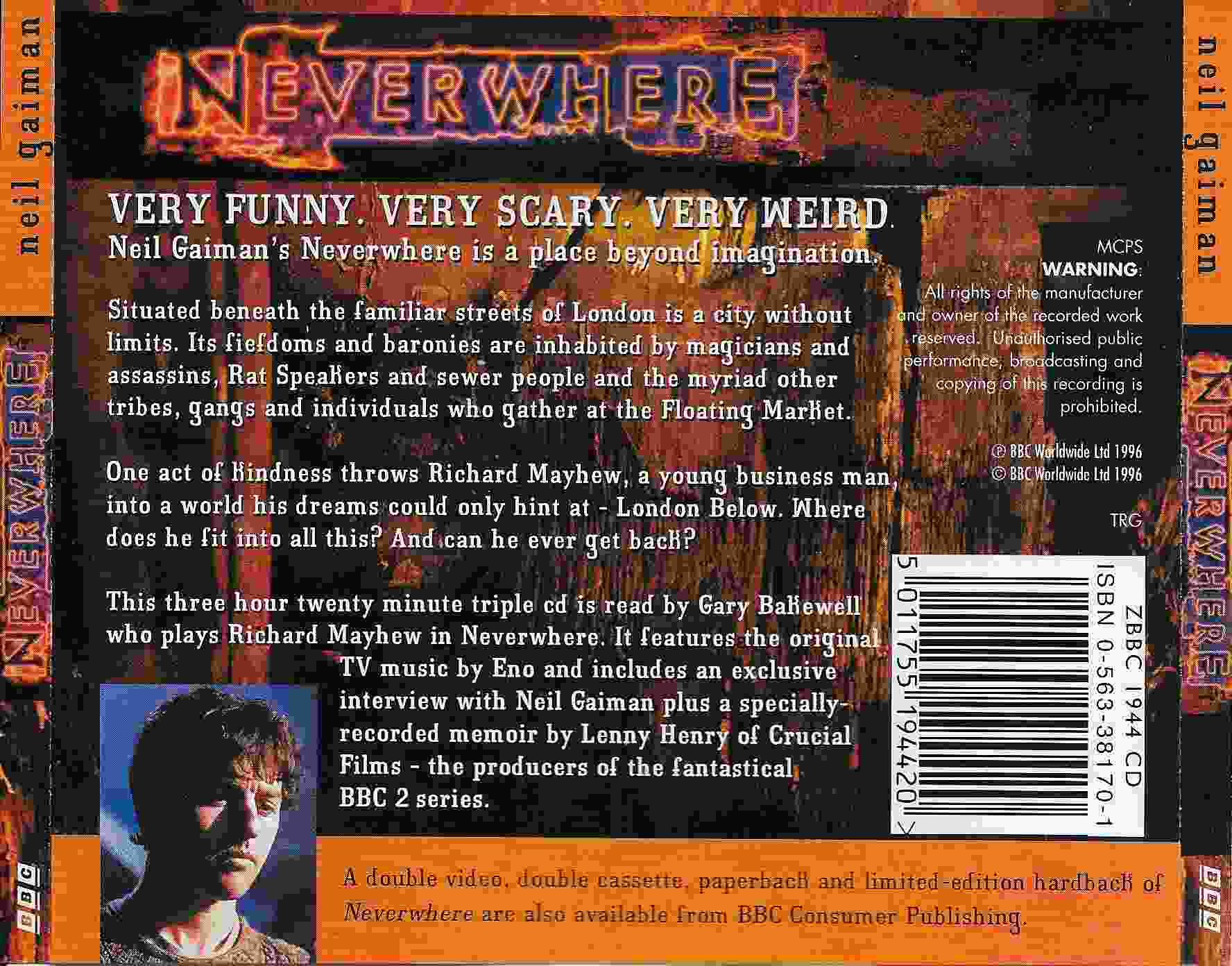 Picture of ZBBC 1944 CD Neverwhere by artist Gary Bakewell from the BBC records and Tapes library